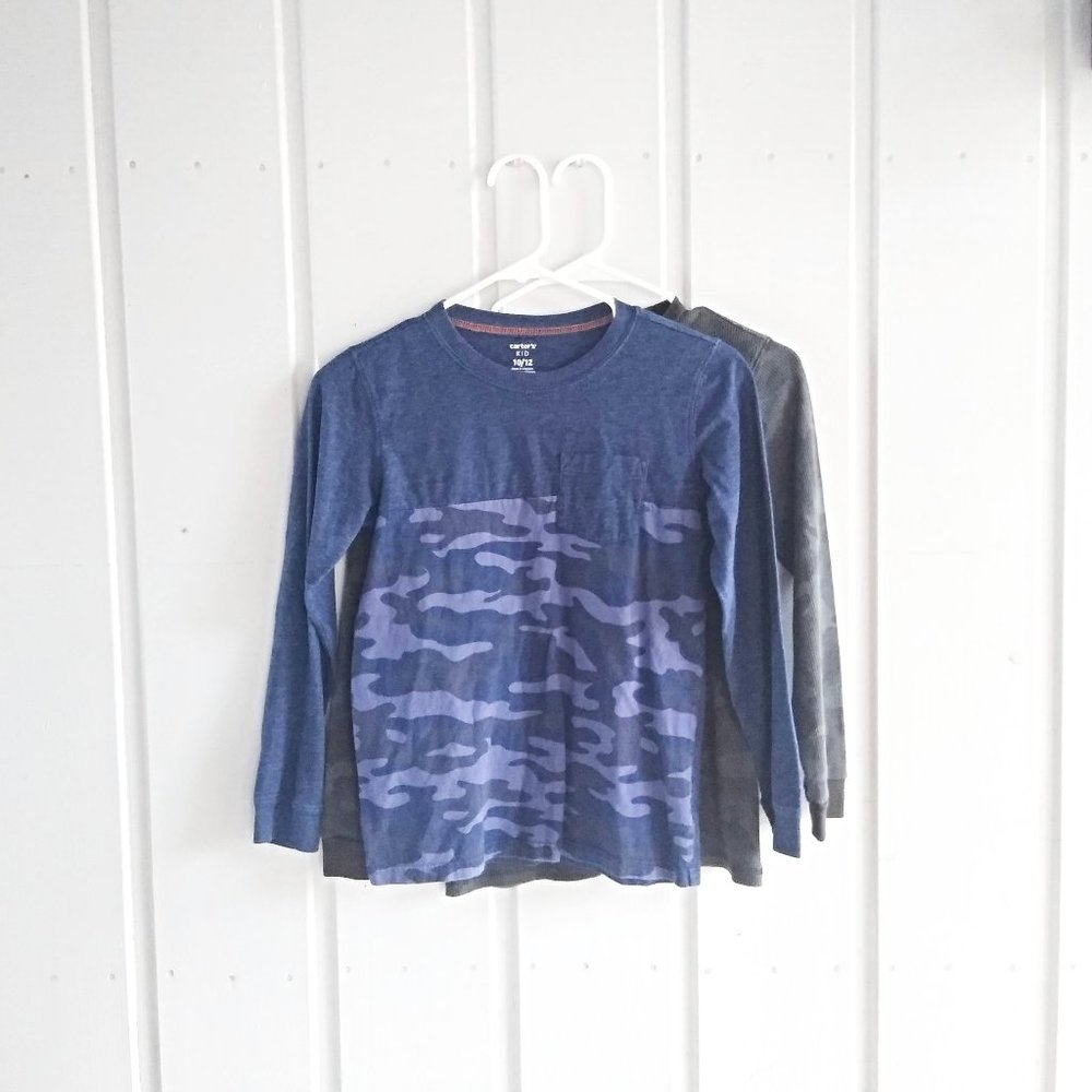 10/12 Boy's Set of 2 Long Sleeve Camo Shirts